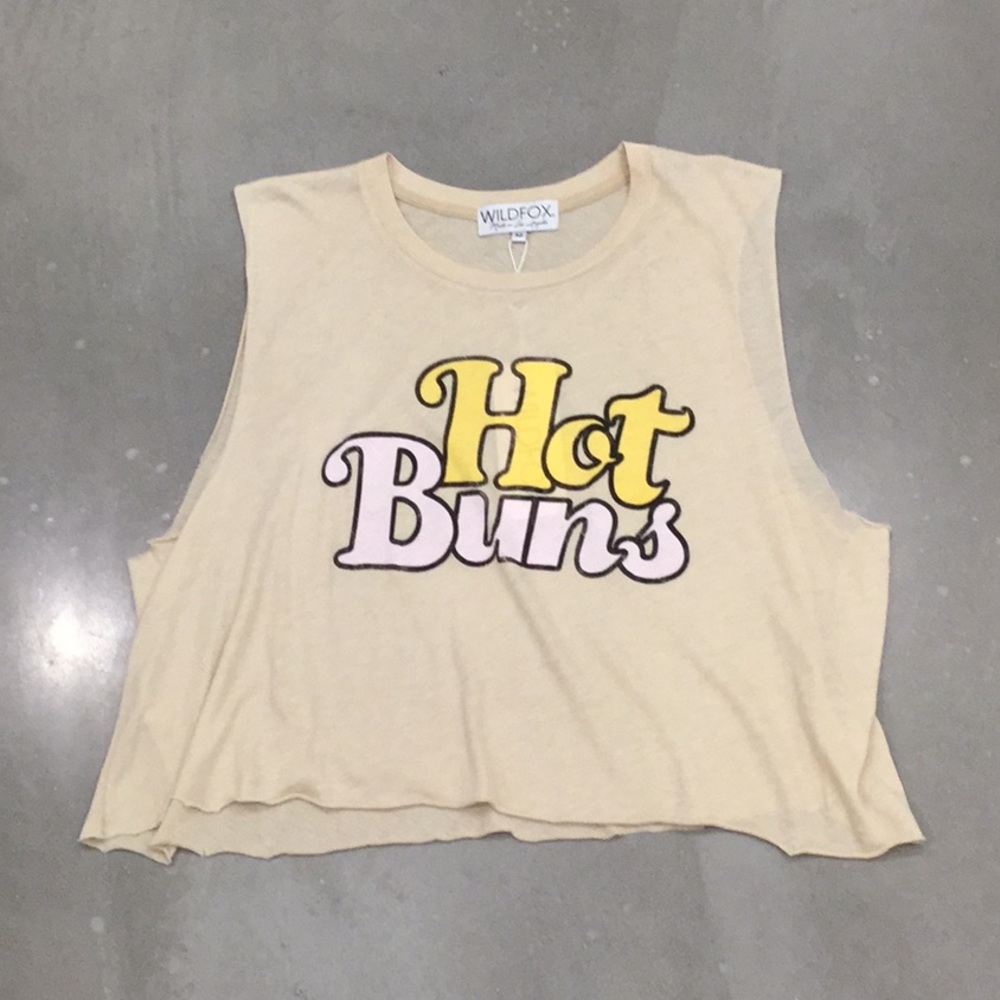 Wildfox Crop Muscle Tank Taupe